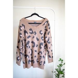 TORRID Leopard print Brushed Pullover Sweater Torrid Size 2 US size 16/18 Plus